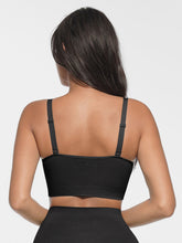 Glattes Spitzen-Bralette - Schwarz